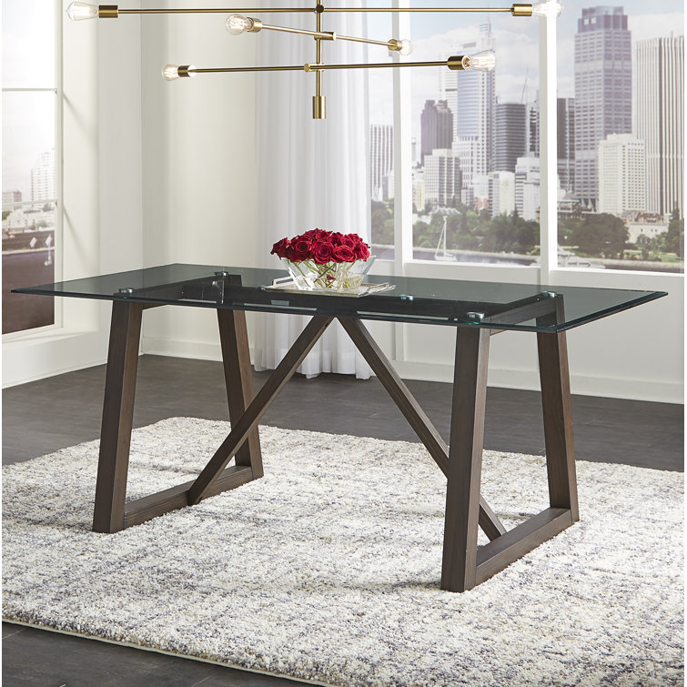 Ebern Designs Deiondre 72'' Trestle Dining Table Wayfair Canada